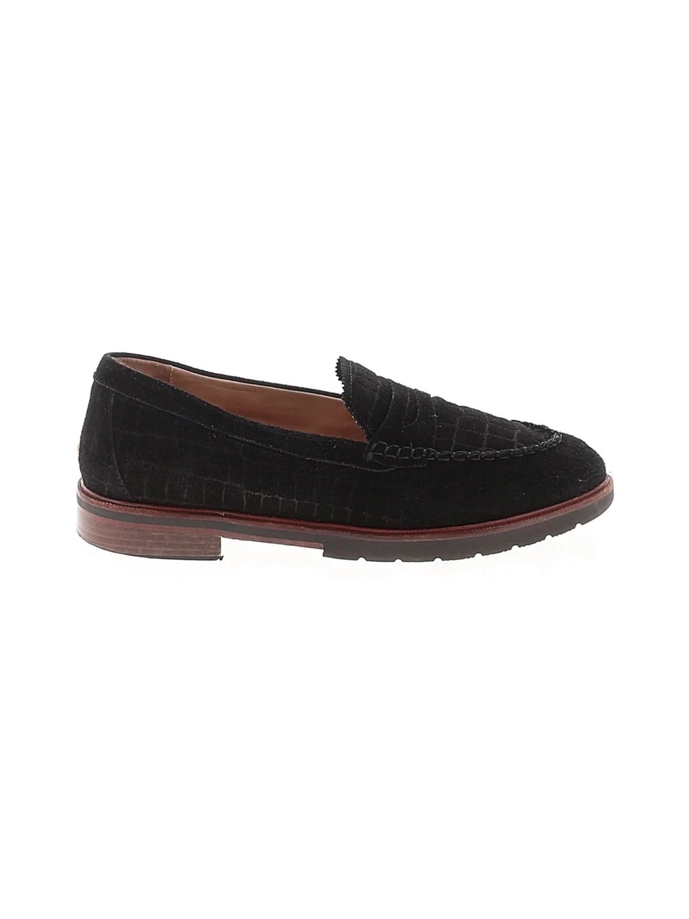Samuel Hubbard “Tailored Traveler” Black Suede Penny Loafers 6.5